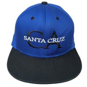 CA Santa Cruz Fitted Baseball Cap Blue One Size Adjustable Embroidered Jacobson